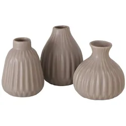 Boltze Vase Esko 3er-Set, Grau