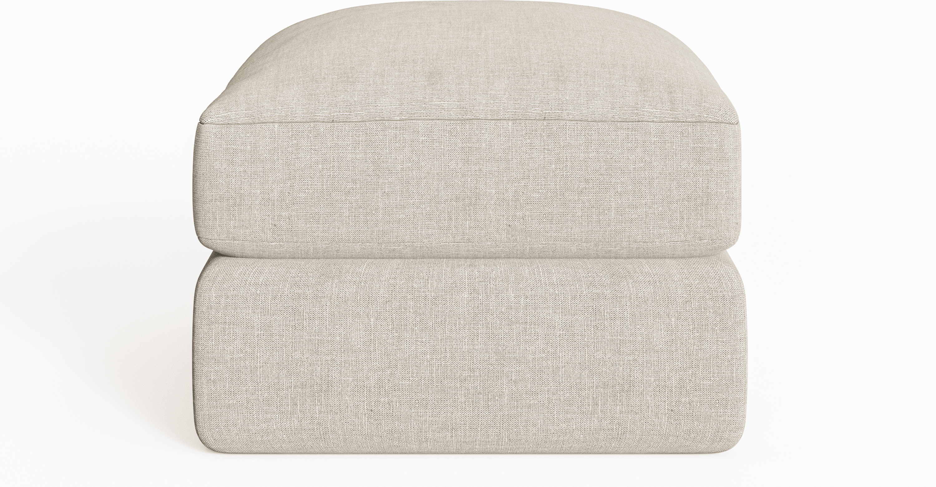Tribeca Ash Greige Large U Shape Footstool