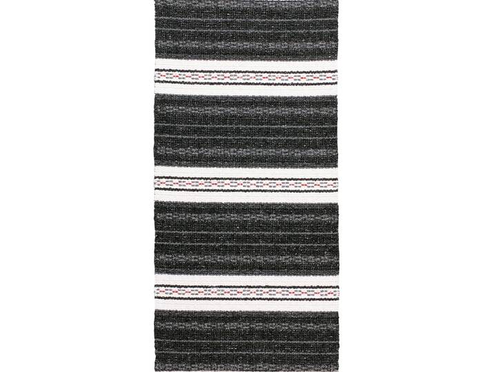 HORREDSMATTAN Teppich Asta schwarz Streifen Mischgewebe 170 x 220 cm - Teppich