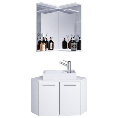 3-tlg. Eck Gäste WC Waschplatz Waschtisch Vilosa