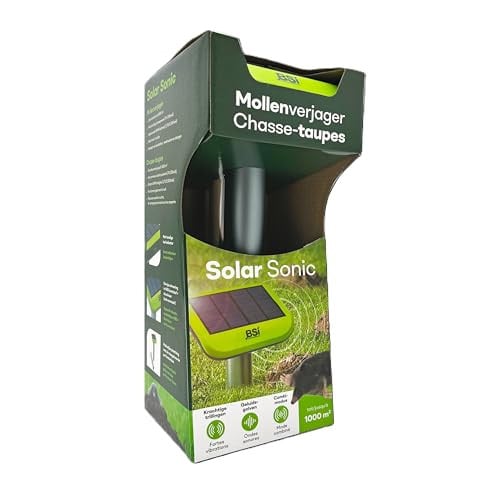 BSI Solar Sonic Mollenverjager met ultrasone trillingen en zonne-energie voor tot 1000 m²