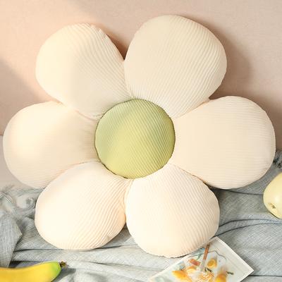 Trendy Discount Goods Six Petal Flower Cushion High Quality Sunflower Pillow Bay Window Pink Flower Setting For Bedroom Seat Pillow Girly Room white Green 55x55cm