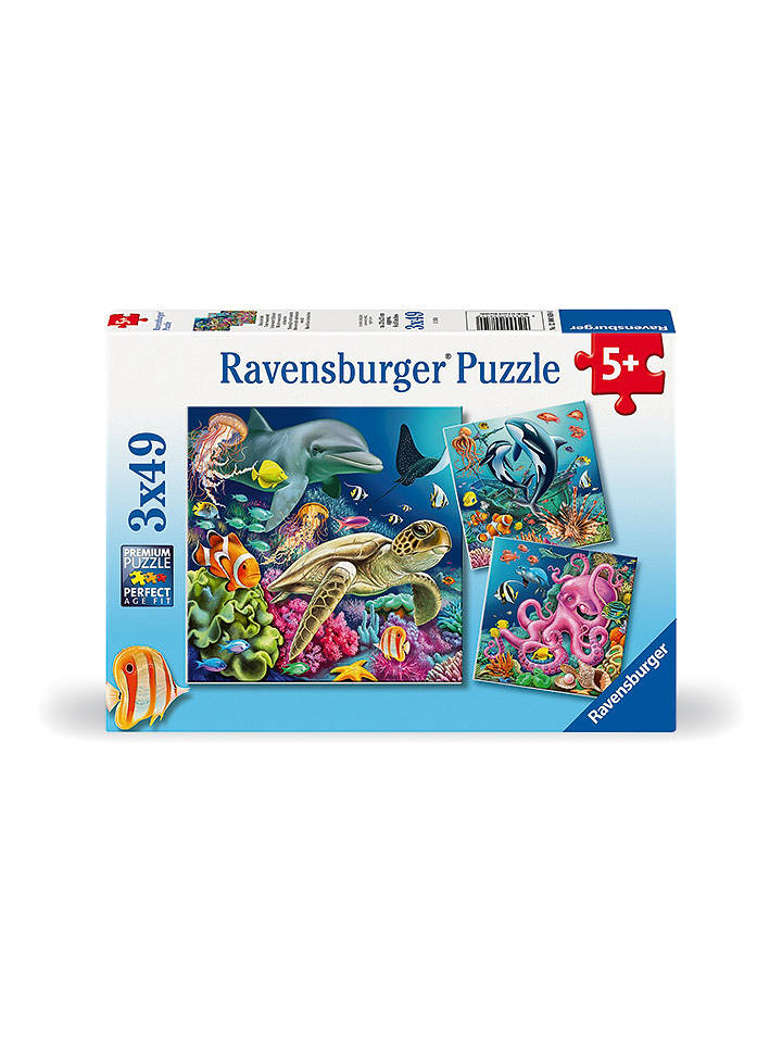 Ravensburger 3x 49tlg. Puzzle "Bezaubernde Unterwasserwelt" - ab 5 Jahren - onesize