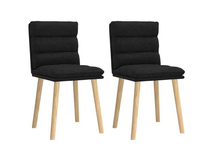 Mode Chaises à manger JILL (Set de 2) noir tissu LV1747