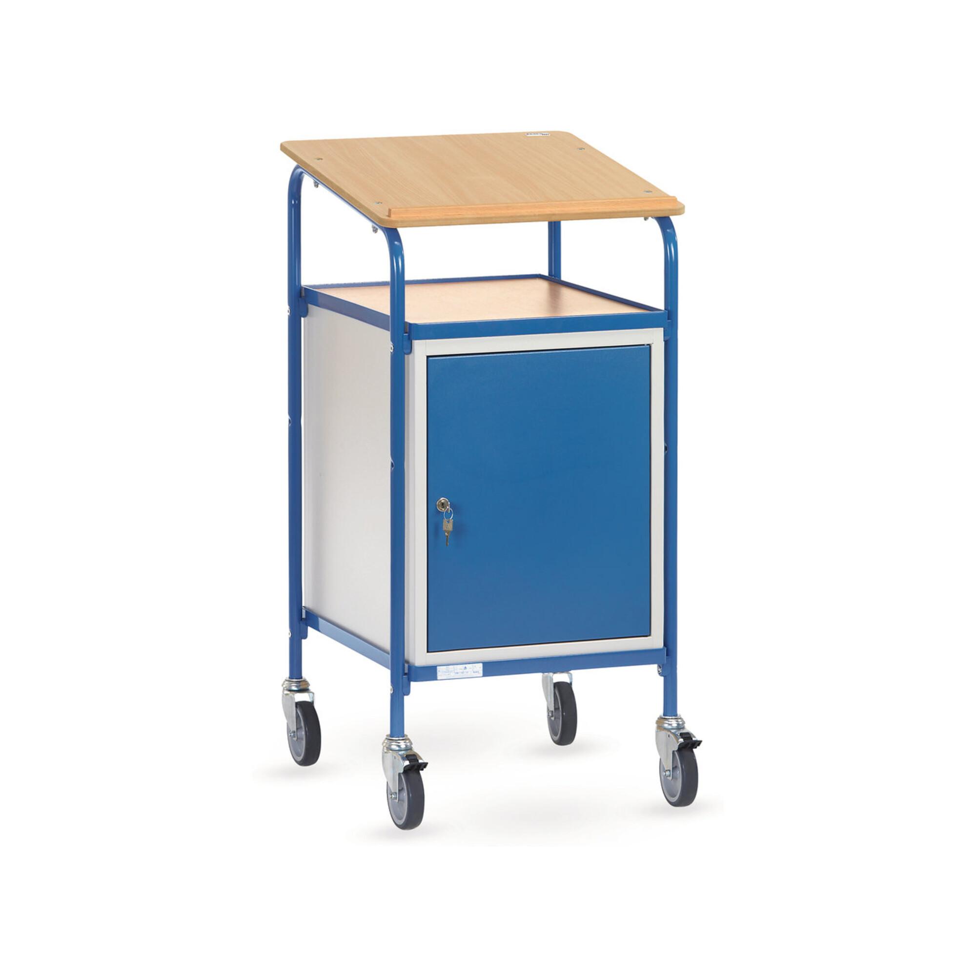 fetra Rollpult 5836 mit Schreibfläche und Stahlschrank)