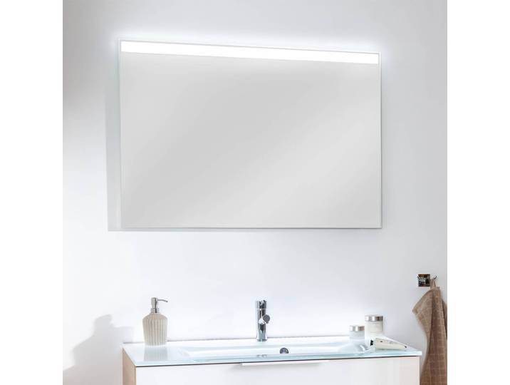 LED-Badspiegel B.Brilliant 100cm Silber Spiegelglas Kunststoff 100cm