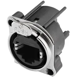 NEUTRIK® vergoldet, RJ45, PCB Horizontal, B-Flansch, 8-pol Einbaubuchse, vergoldete(r) Kontakt(e)