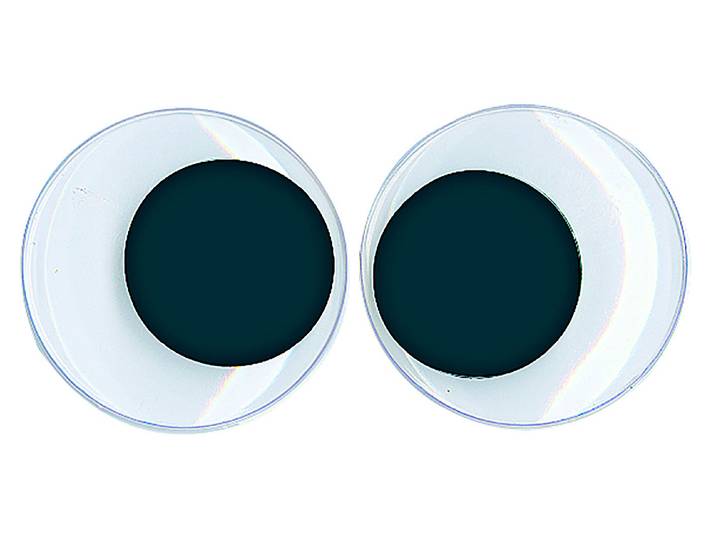 Rayher Plastik-Wackelaugen zum Kleben Schwarz-Weiss 35 mm 8 Stück