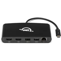 OWC 5 Port Thunderbolt 3 min-Dock 2 x HDMI, features 2 x HDMI 4K60, USB 3, USB 2