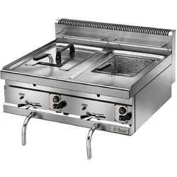 Gas-Tischfritteuse - FIMAR SF10DM - Fassungsvermögen 10+10 l