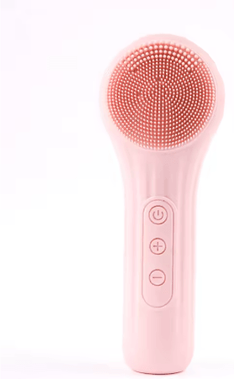 Inspired Finds Rechargeable Sonic Waterproof Facial Cleansing Brush For Deep Clean Skin pink