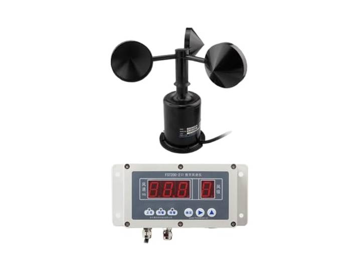 Aluminium-Rohr Windgeschwindigkeits-Windrichtung Sensor Drei Tasse(Polycarbonate+display)