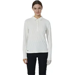 Daily Sports Polo Graphic Jaquard, langarm, creme