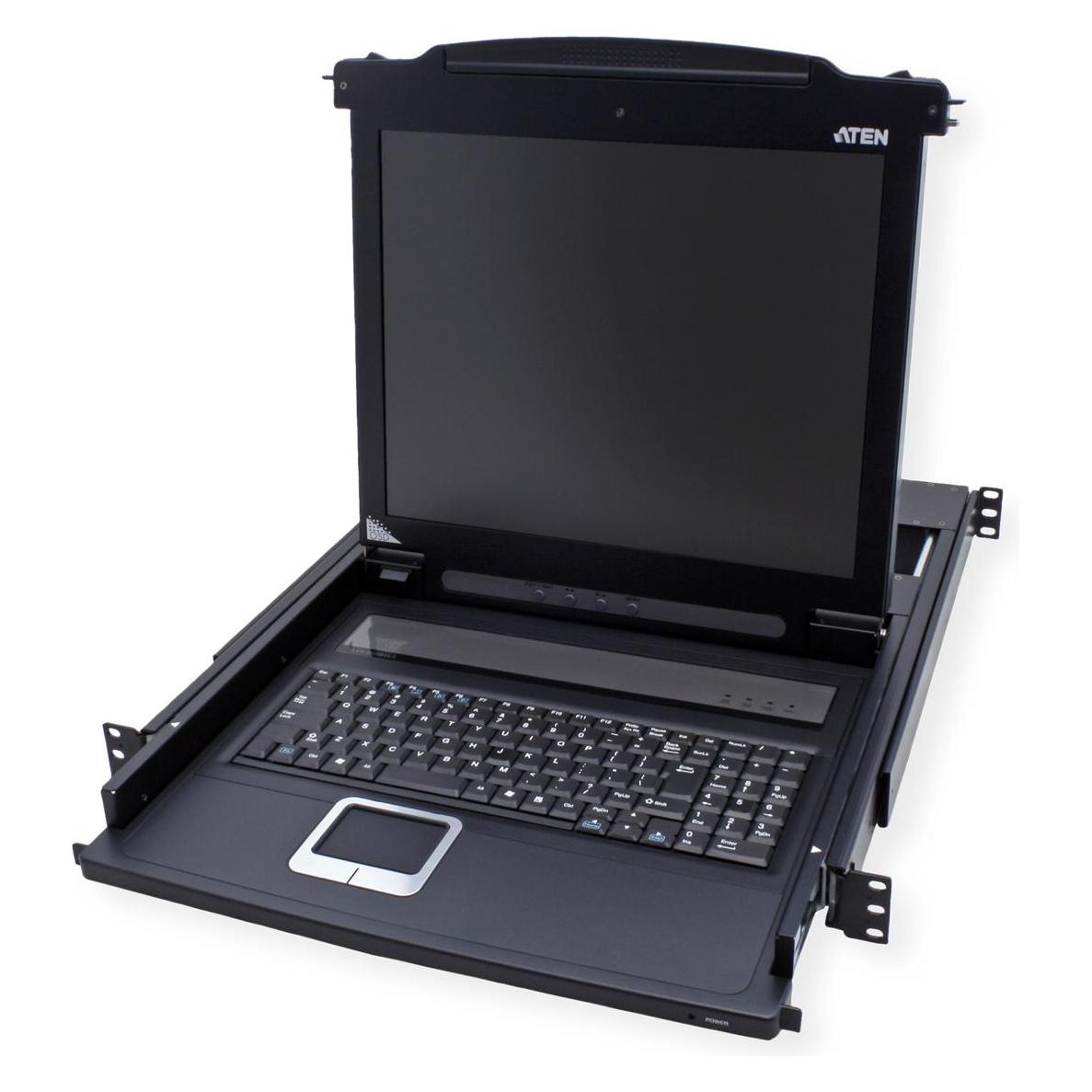 Aten CL1000M Slideaway-Konsole mit 17"-Display, Rackmontage, IT-Layout (CL1000M-ATA-06ITG)
