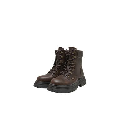Stiefelette BUFFALO "Buffalo LENNOX WORKBOOT MID", Damen, Gr. 40, braun, Polyester, unifarben, Schuhe Stiefelette