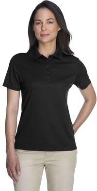 CORE365 78181 Women's Origin Performance Piqué Polo Shirt in Black size 4XL   Polyester