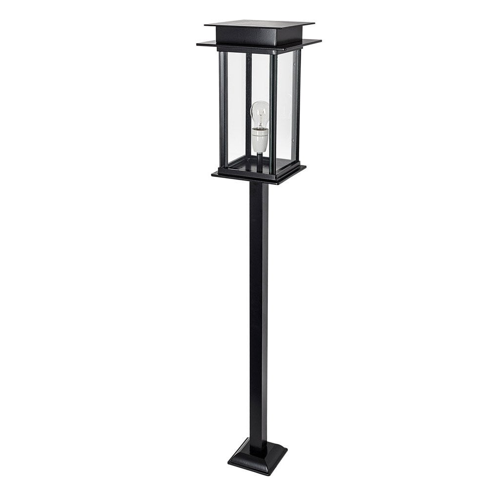 KS Verlichting Terraslamp Praag II klein - Zwart aluminium met transparant glas