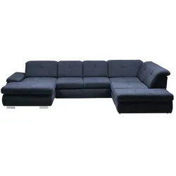 Kollektion Kraft Wohnlandschaft Flachgewebe  Affair ¦ blau ¦ Maße (cm): B: 371 H: 100 T: 260.0