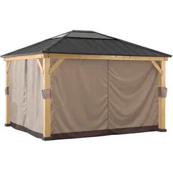Sunjoy Vorhang für Zedernholz Gazebo 273cm x 273cm