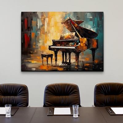 abstrakte Klavier Ölgemälde handgemachte Leinwand Wand Kunst Klavier Kunst Malerei Wand Kunst Bild für Musiker Pianist Ölgemälde Kunstwerk Grand Piano Kunstwerk Expressionist Kunstwerk Musik Kunst