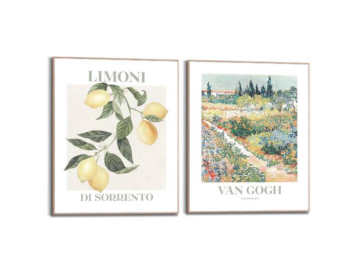 Poster REINDERS Van Gogh Flora , grün (farbe bild(er): grün), B:40cm H:50cm T:1,6cm, Bilder, Poster, Wohnzimmer - Zitrone - Sorrento - Grün - MDF - Kunst - 40x50 cm