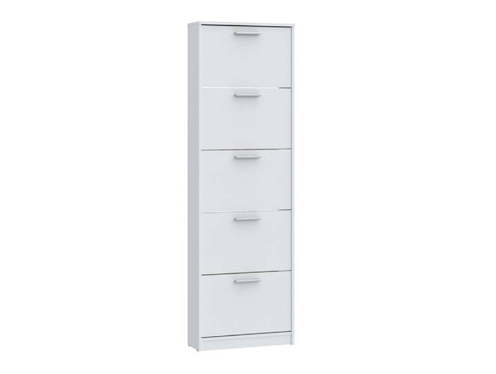 Meuble à chaussures 5 abattants Net 402 Blanc Mat - Basika