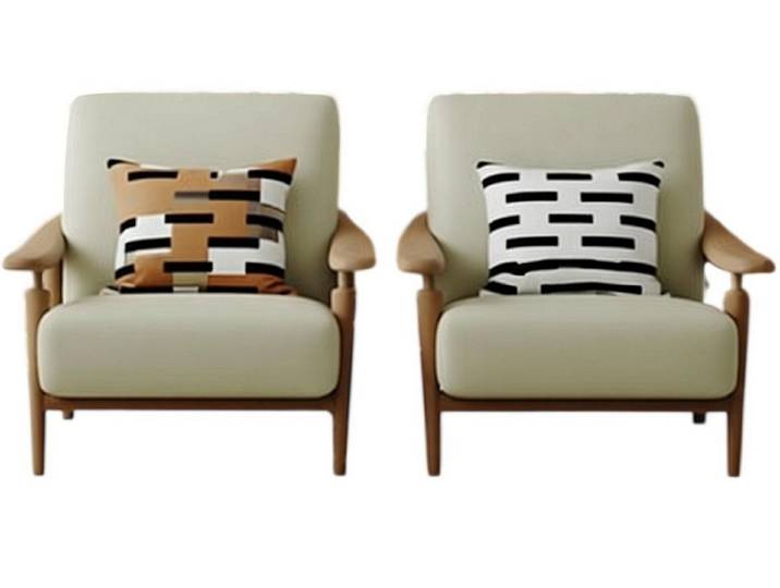 Xlmoebel Loungesessel Eleganter beiger Sessel für modernes Wohnen (2-St), Made in Europa