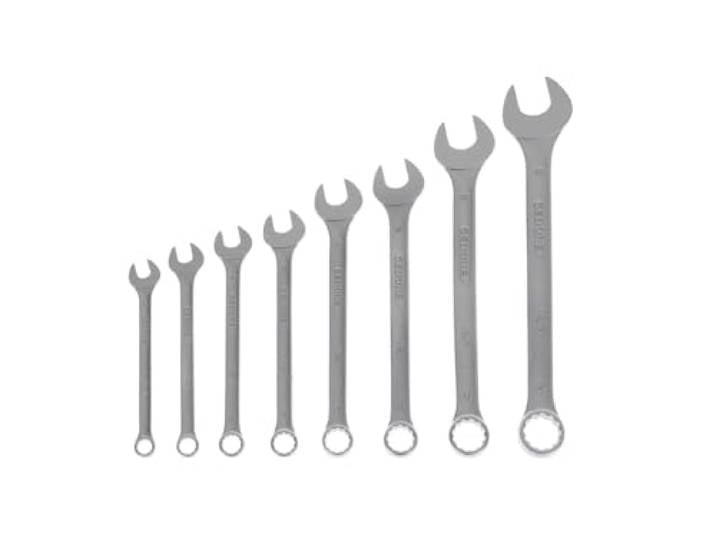 GEDORE Assortiment de clés mixtes\, 8 pièces\, Tailles 8 à 19 mm\, Coudées à 15°\, 12 pans\, Profil UD\, Jeu de clés\, 7-080