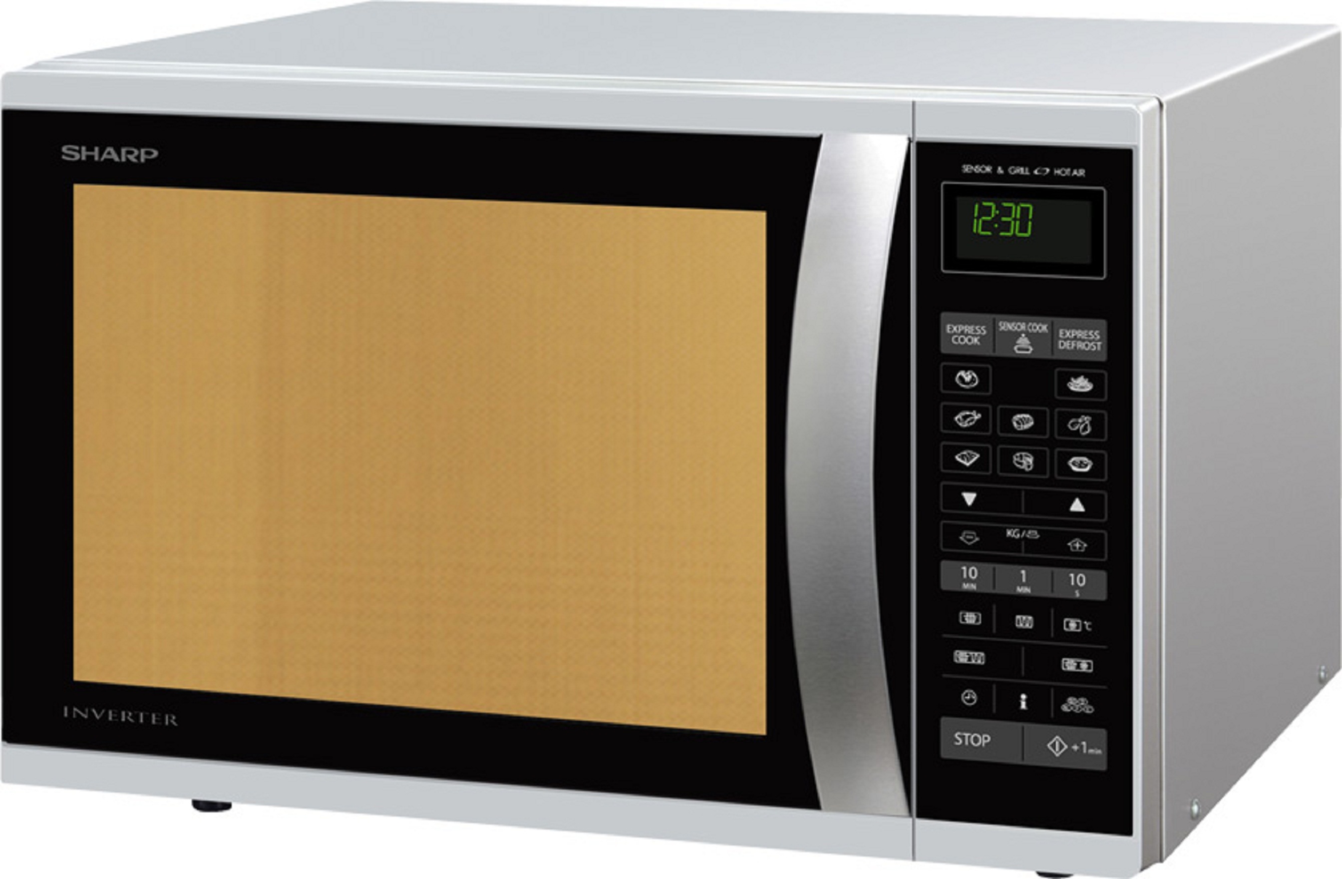 Sharp Home Appliances R-971INW, Arbeitsplatte, Kombi-Mikrowelle, 40 l, 1050 W, Eingebautes Display, Berührung