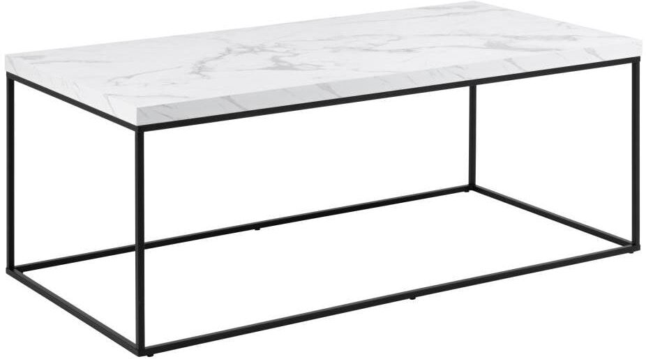 Couchtisch AC DESIGN "Barossa, Wohnzimmertisch, Sofatisch, Steinoptik, rechteckig", schwarz-weiss (schwarz, weiß), B:110cm H:45cm T:55cm, Tische, Couchtisch schwarz, weiß B/H/T: 110cm x 45cm x 55cm