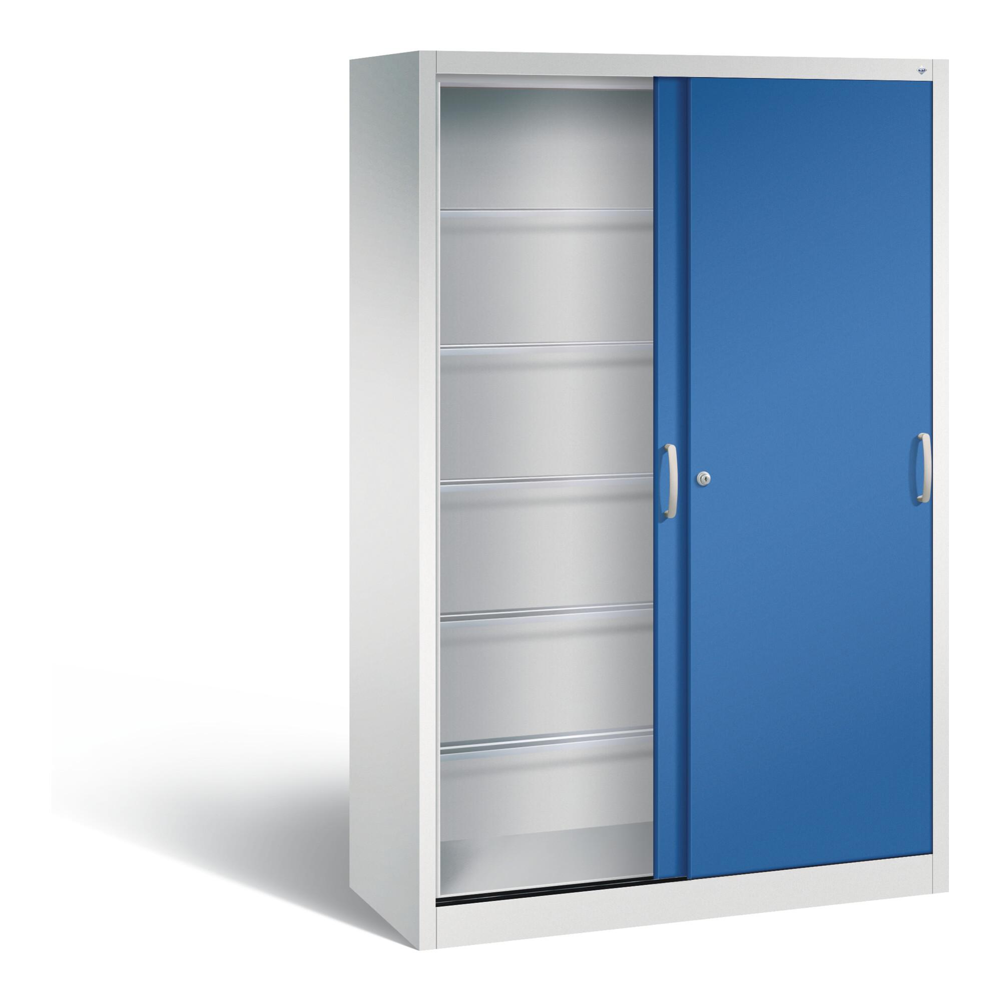 C+P Schiebetürenschrank Acurado, H1950xB1200xT500mm, Front Enzianblau, Korpus Lichtgrau (2050-60) ; C + P Möbelsysteme (2050-60|S10020)