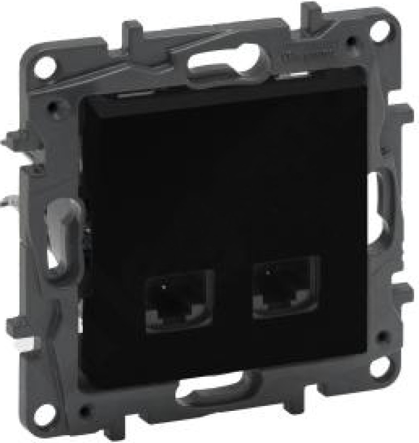 Legrand Computerstopcontact 2xRJ45 CAT6 FTP, zwart