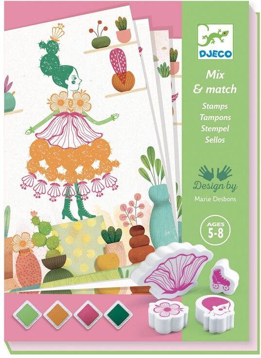Tampons Mix and Match Flower girls - Djeco