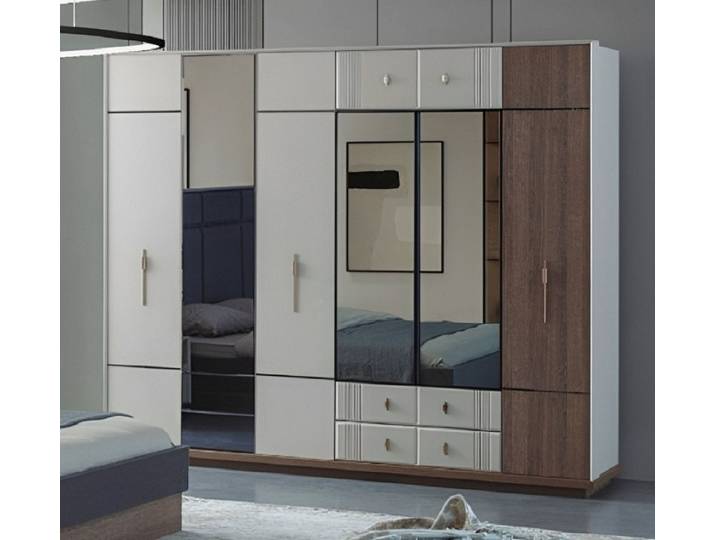 Xlmoebel Kleiderschrank Eleganter Holzschrank für stilvolle Wohnräume (1-St., Kleiderschrank) Hergestellt in Europa