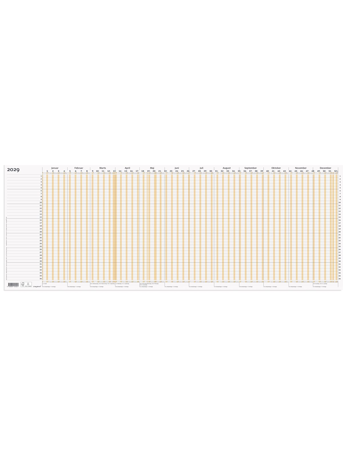 Mayland Projekt Planner brun 2029