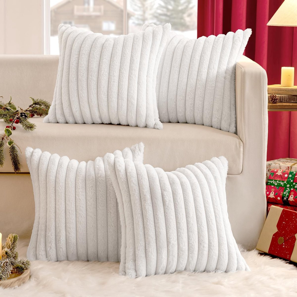 Merkloos Plush Kussenhoes voor Sofa