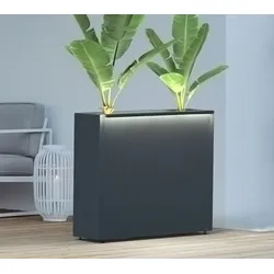 Herstera Garden Cube Divider M | hoher Pflanzkübel rechteckig | 100x25x80 cm - Anthrazit