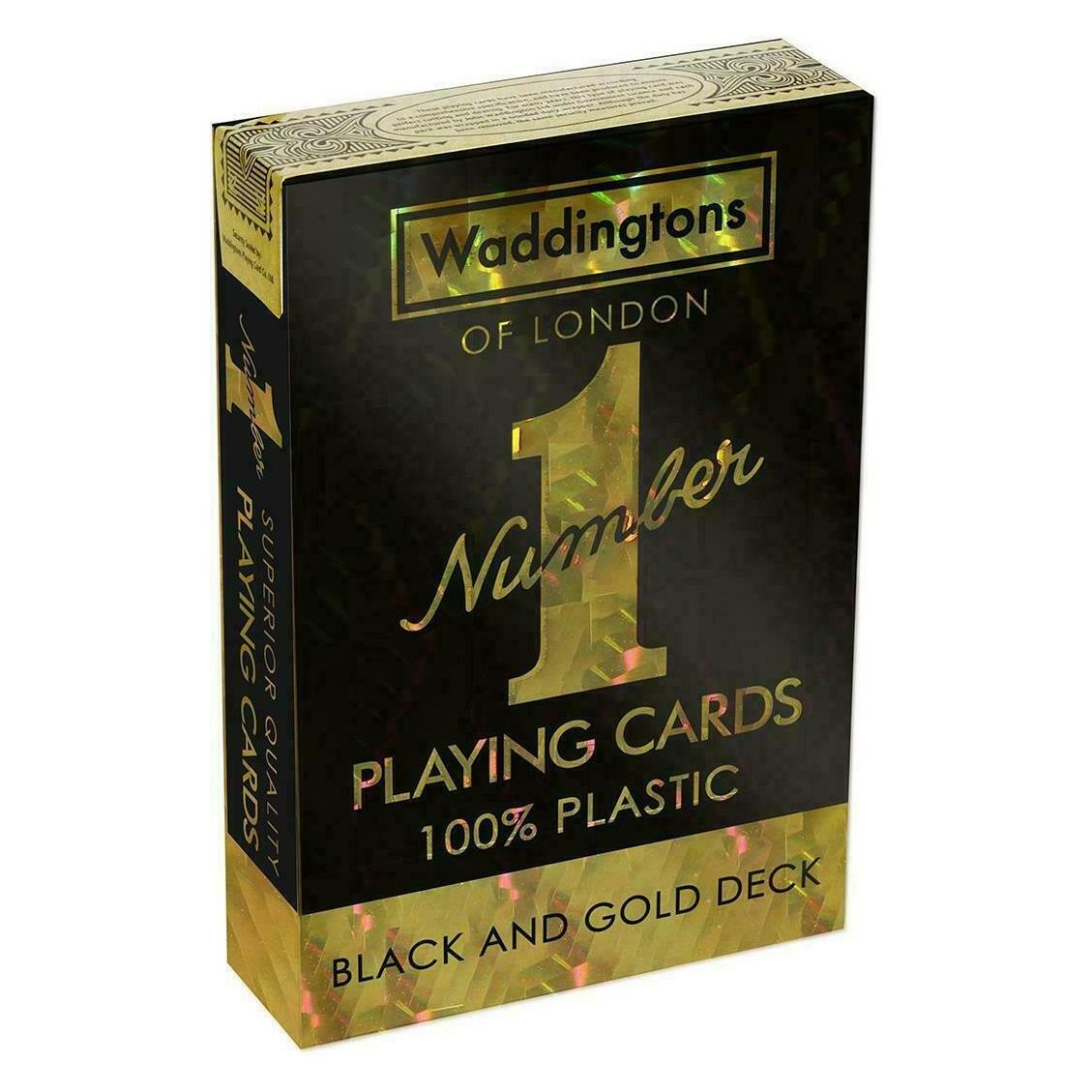 Winning Moves : Waddingtons No.1 - Black and Gold Deck Playing Cards (Wm00755-En1) (41027)