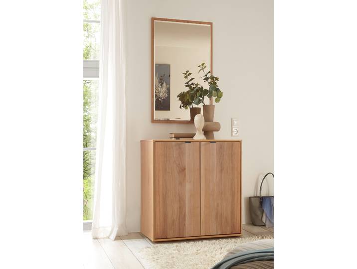 Kommode mit 2 Türen 80 x 86 x 43cm Braun/Beige/Erle Erle