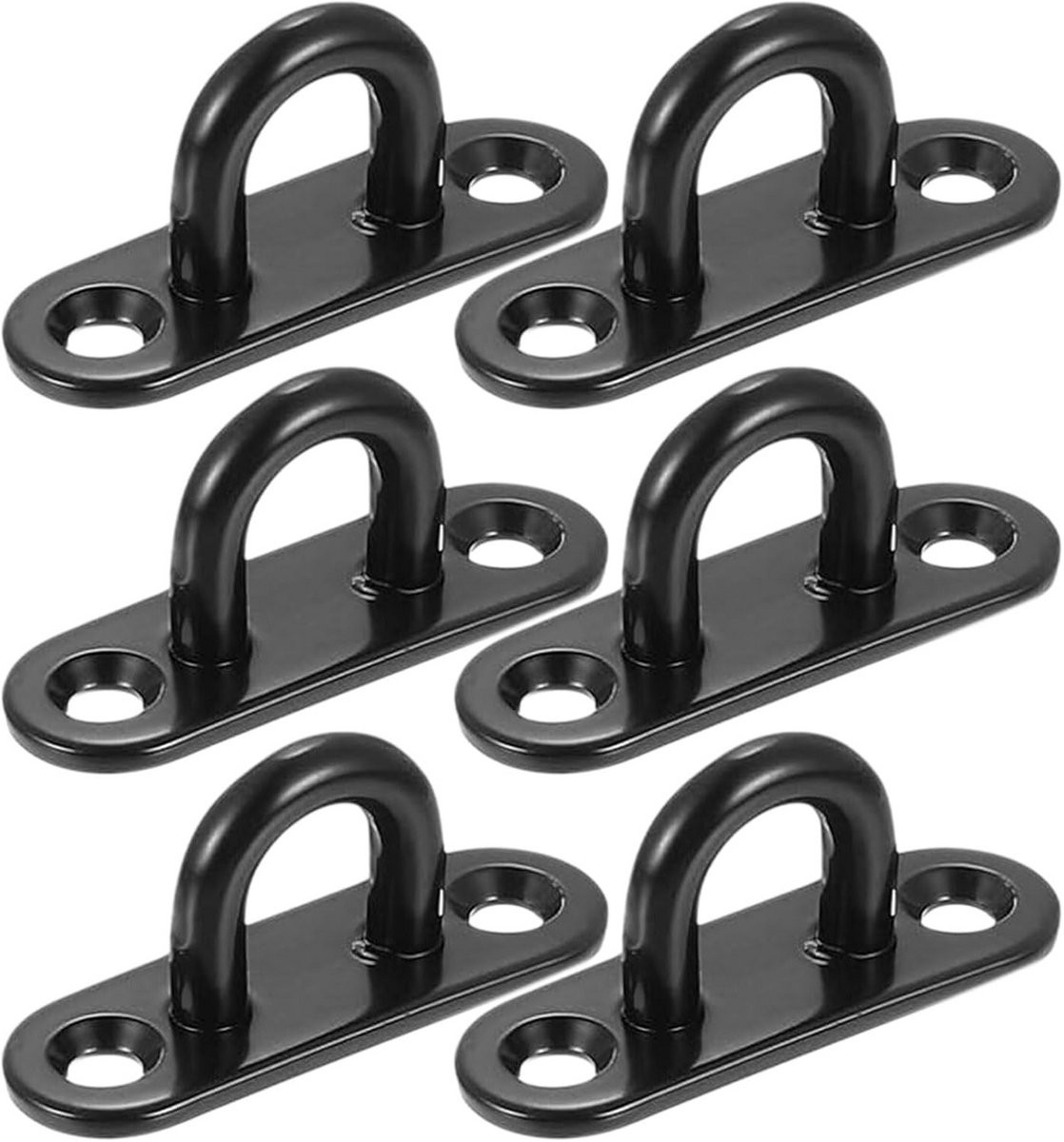 RVS Oogplaten met Haken voor Ophangen - 6 Stuks