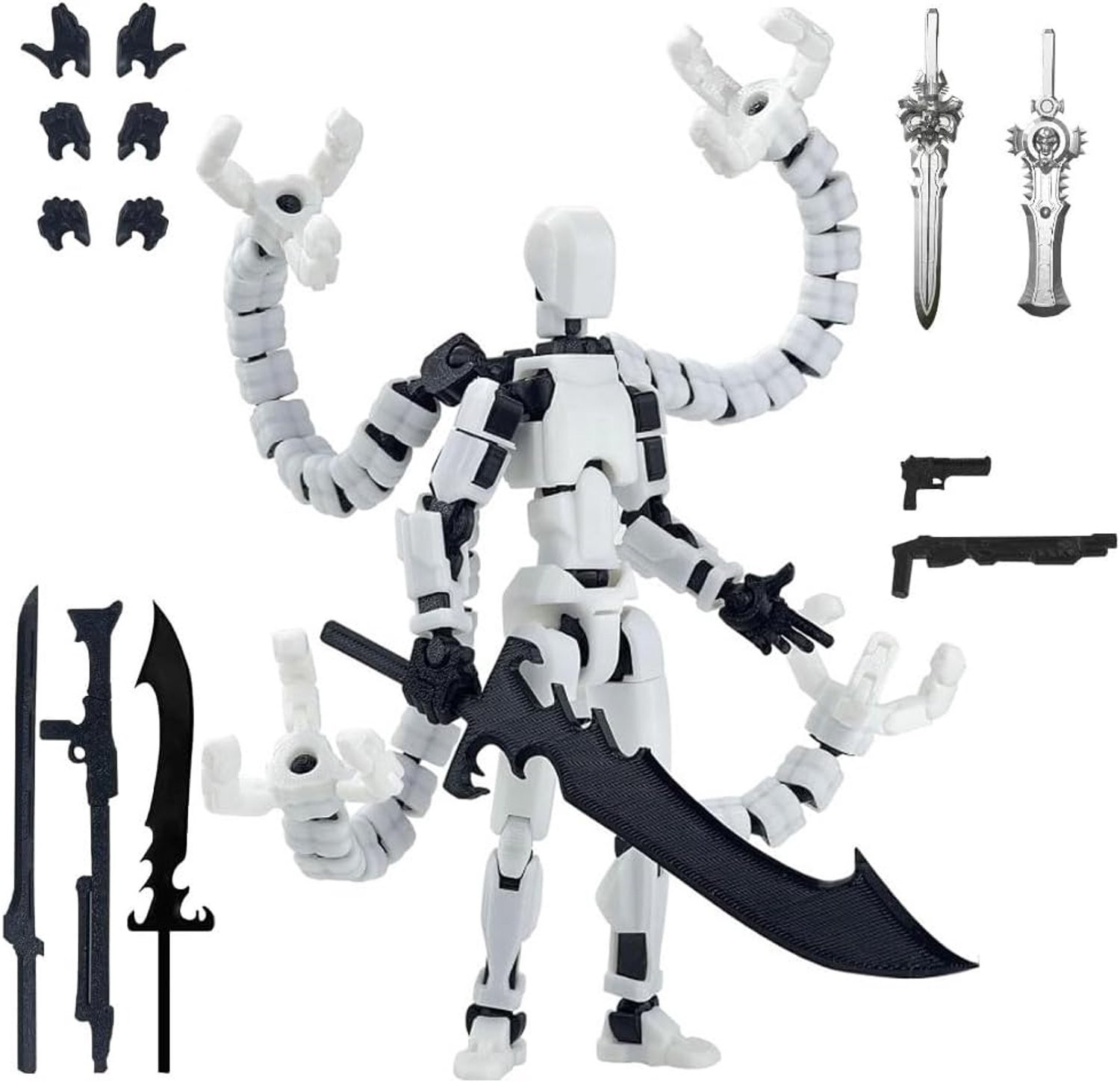Homevero 3D Geprinte Movable Robot Action Figure - Flexibel Speelgoed en Desktop Decoratie