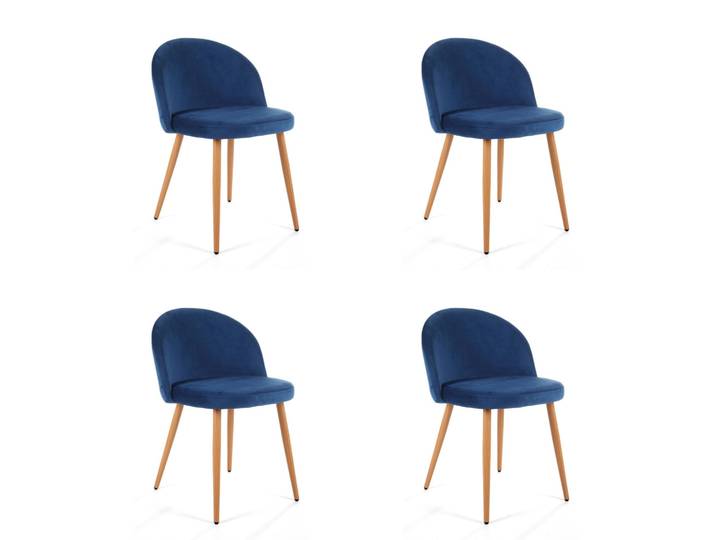 Stuhl Set – 4 Teile – Dunkelblau