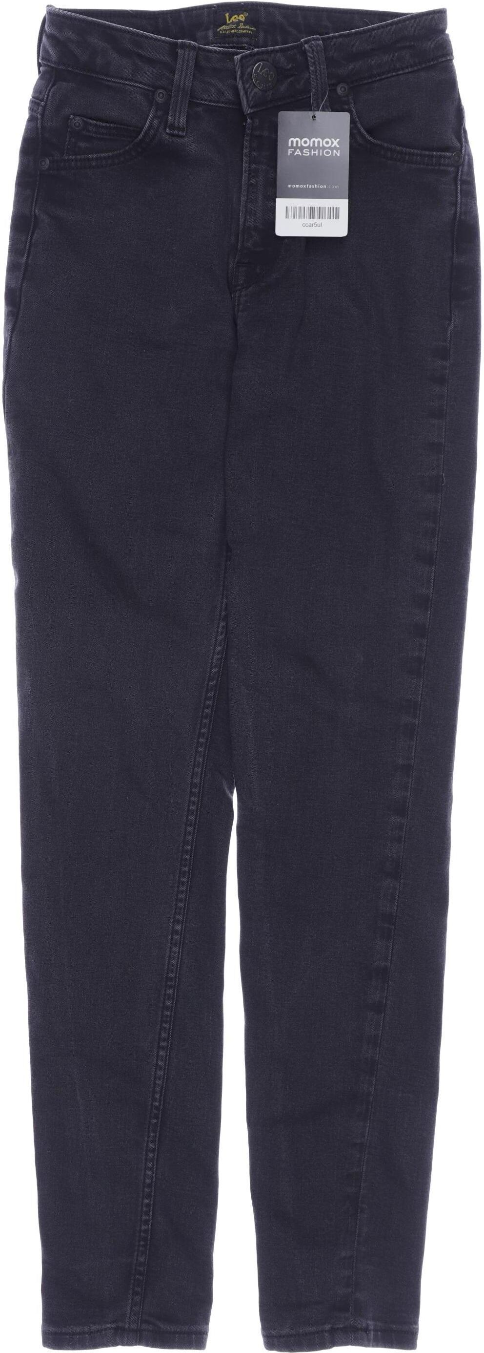 Lee Damen Jeans, Grau, Gr. W25, Baumwolle / Synthetik / Elasthan / Viskose / Leder - Second Hand