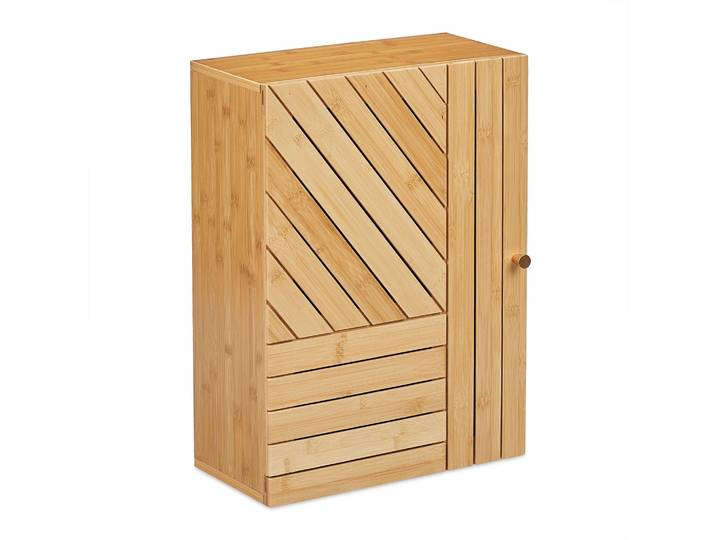Bad Hängeschrank Bambus Gold-Hellbraun