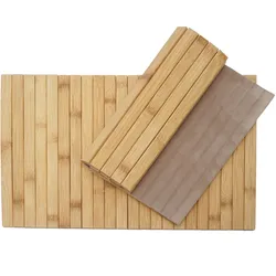 2-teiliges Tischset MCW-E72, Platzdeckchen Tischmatte Platzset, Bambus abwaschbar flexibel 45x30cm