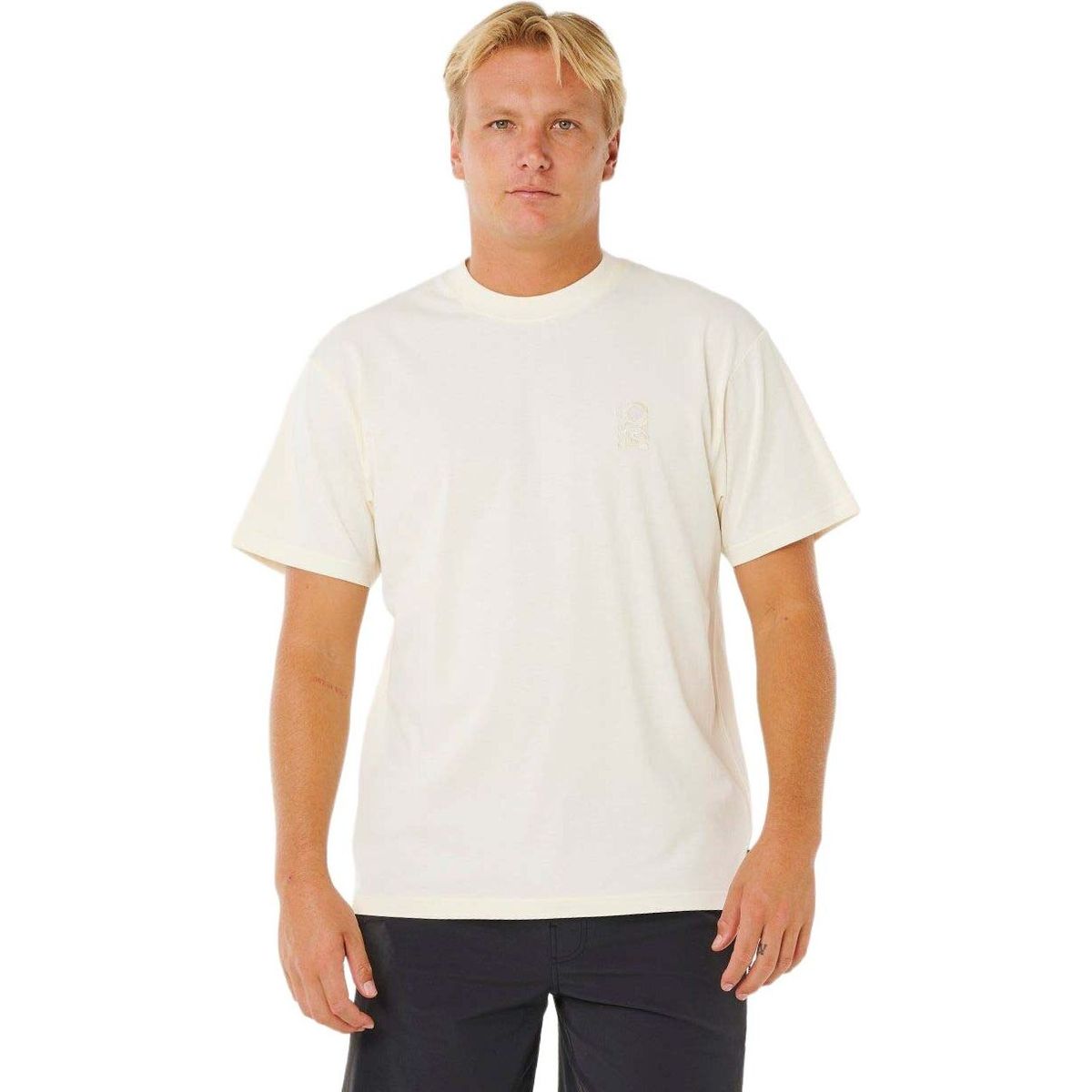 RipCurl Search Embroidery Tee bone (3021) L 0JCMTE-3021-L