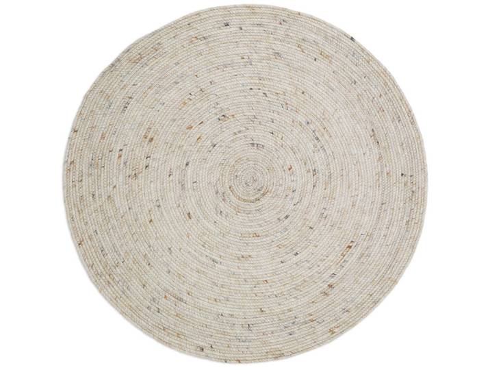 Teppich Juha beige Gefleckt/Meliert Stoff 110 x 110 cm