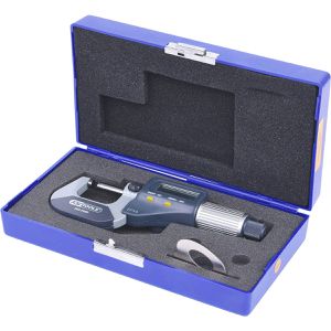 KS-Tools Bügelmessschraube 300.0580, DIN 863, digital, 0,001mm Auflösung, IP54, in mm, Messbereich 0 - 25 mm