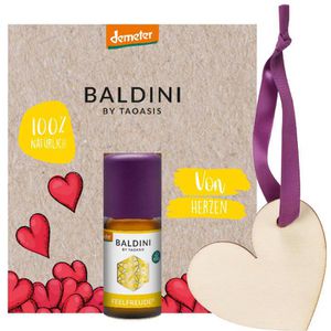 Baldini Raumduft Mini-Duftset Von Herzen, 5 ml, Holz-Anhänger in Herz-Optik, demeter, Feelfreude
