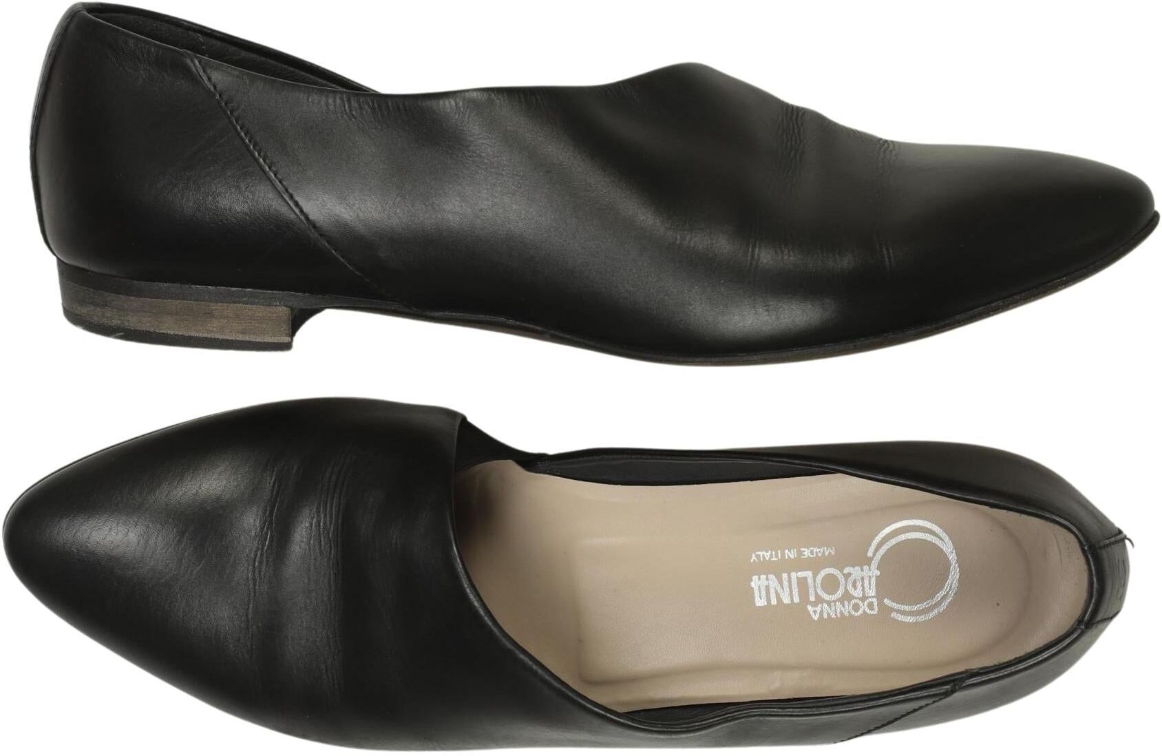 Donna Carolina Damen Halbschuh, Schwarz, Gr. EU 38.5, Leder - Second Hand